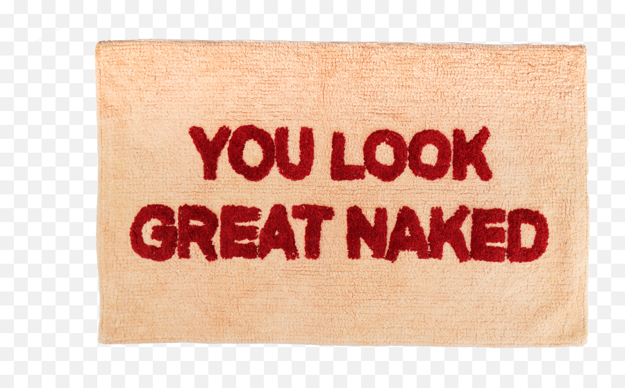 You Look Great Naked Bath Mat - Get Naked Bath Mat Aus Emoji,Welcome Mat Emoji Fb