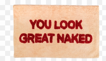 You Look Great Naked Bath Mat - Get Naked Bath Mat Aus Emoji,Welcome Mat Emoji Fb