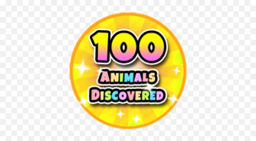 You Discovered 100 Animals - Roblox Emoji,100 Emoticon Text