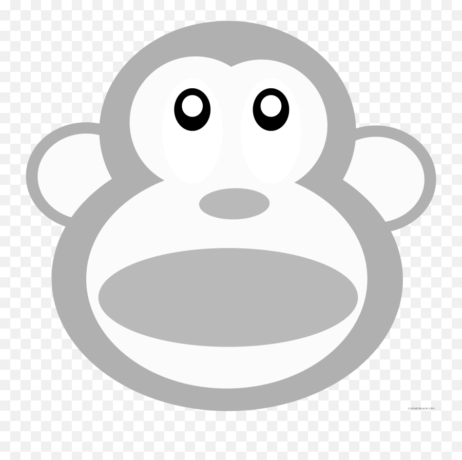 Monkey Head Animal Free Black White Clipart Images - Pile Of Dot Emoji,Monkey Emoji