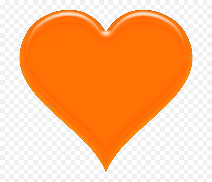 Orange Heart Png - Orange Heart Transparent Background Orange Heart Clip Art Emoji,Brown Heart Emoji