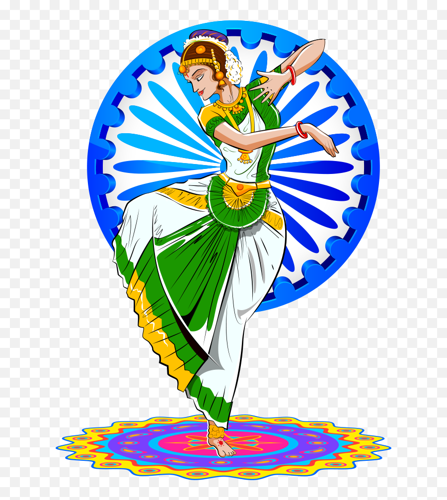 Download 26 Vector Parade Dancing January Delhi Woman - Whatsapp Dp Images Of Independence Day Emoji,Dancing Turkey Emoticon
