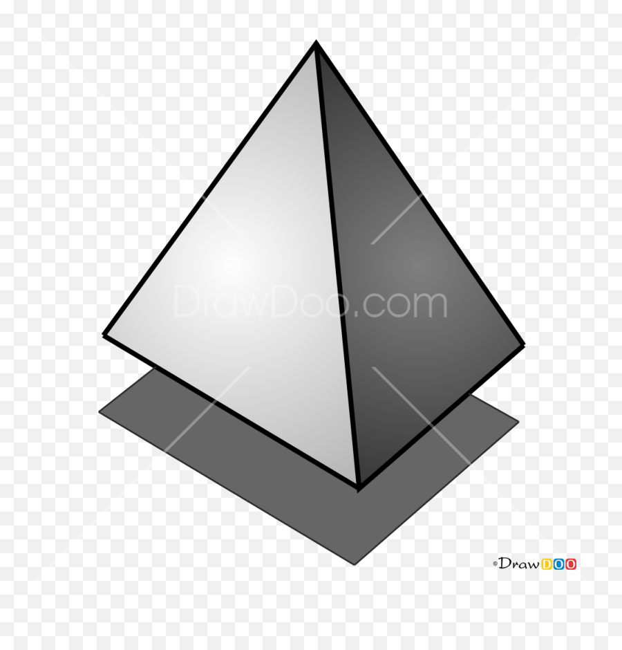 How To Draw 3d Pyramid 3d Objects - Folding Emoji,Pyramid Emoji