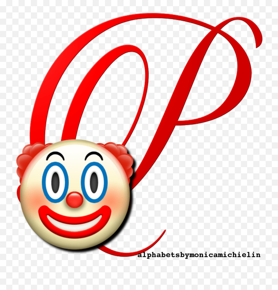 Monica Michielin Alphabets Clown Emoticon Emoji Alphabet Png - Happy,Cute Clown Emoji