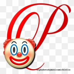 Monica Michielin Alphabets Clown Emoticon Emoji Alphabet Png - Happy,Cute Clown Emoji