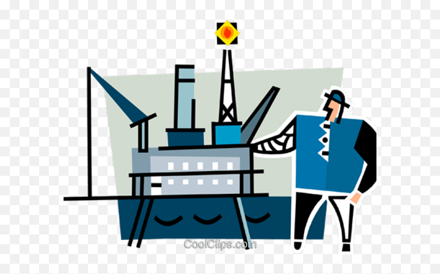 Oil Rig Clipart Oil Man - Clipart Di Piattaforma Petrolifera Emoji,Oil Rig Emoji