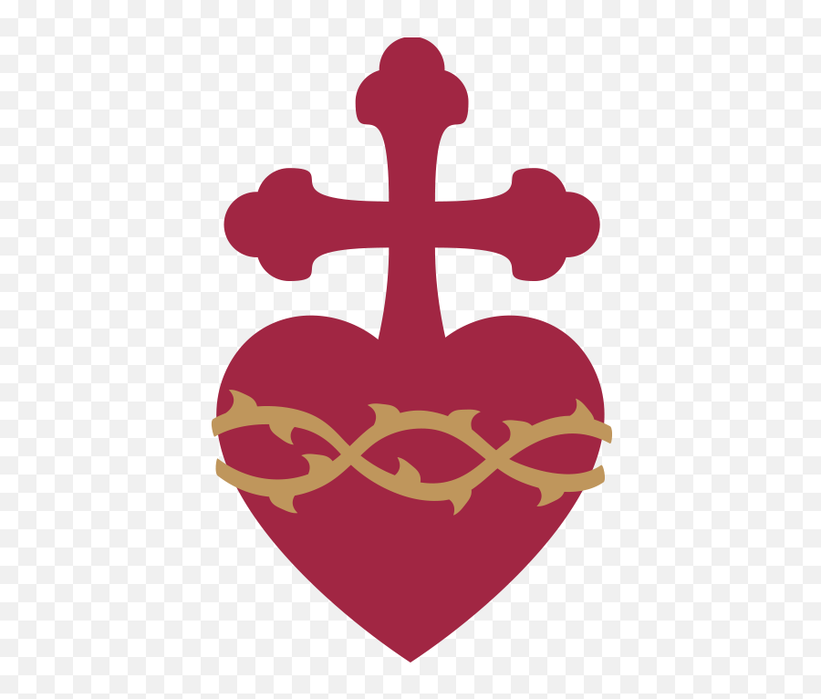 Shc Heart N Cross Wo Bkgd - Sacred Heart Cathedral School Sacred Heart Cathedral School Emoji,Cathedral Emoji