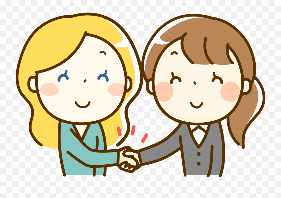 Women Shaking Hands Clipart - Cartoon Shake Hands Clipart Emoji,Shake Hands Emoji