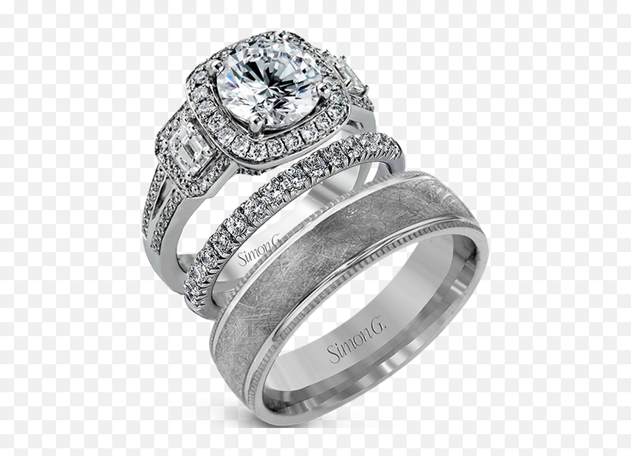 At Camel Pawn Shop Fine Jewelry - Halo Three Stone Cushion Cut Engagement Rings Emoji,Man Engagement Ring Woman Emoji