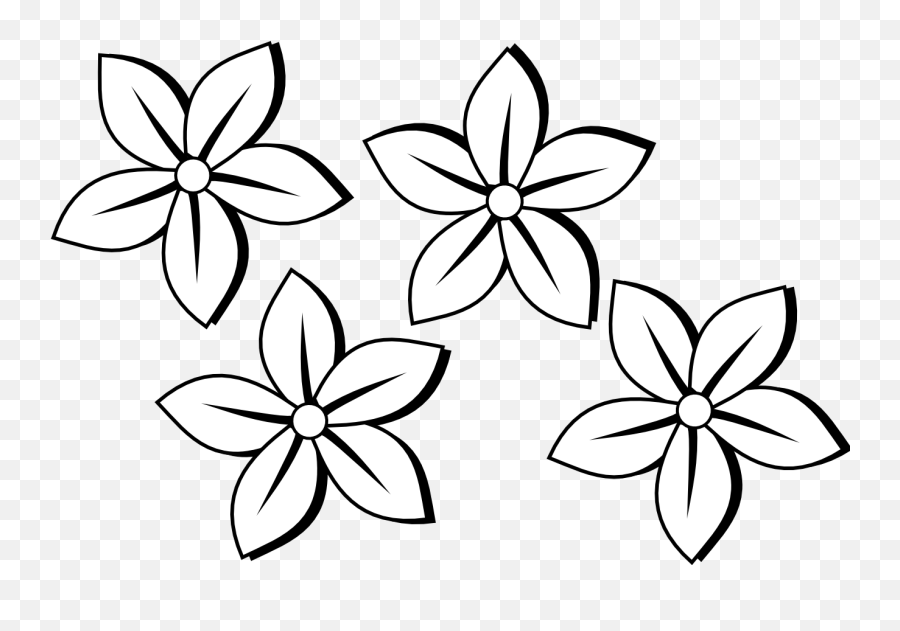 Flower Black And White Png Flower Black And White Png - Drawing Black And White Flower Emoji,Black Flower Emoji