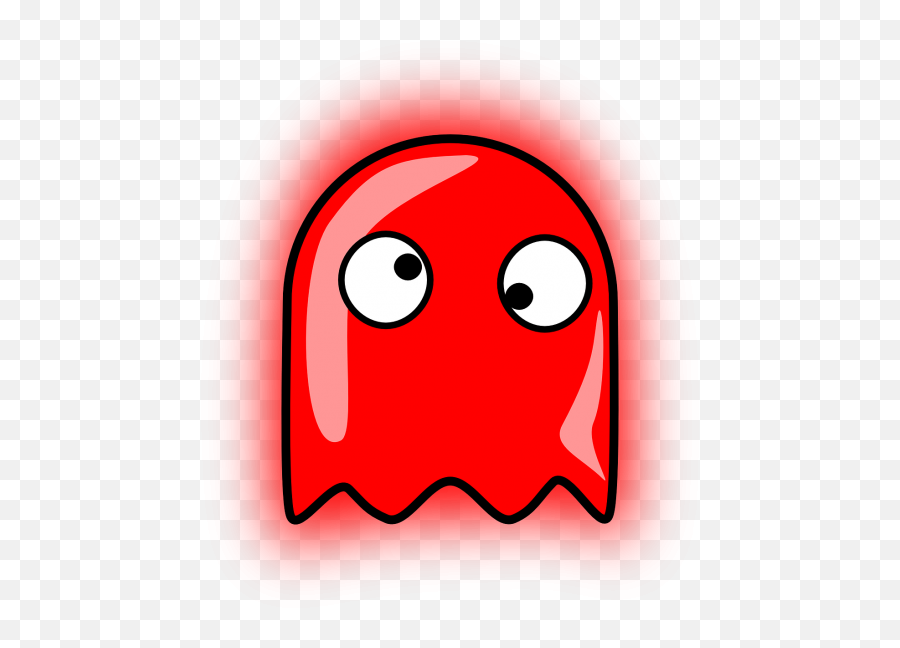 Ghost Pacman Pac - Pacman Red Ghost Transparent Png Emoji,Cute Anime Ghost Emoticons