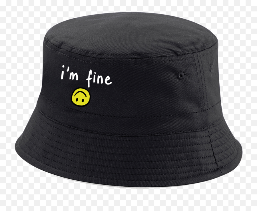 Iu0027m Fine Bucket Hat Clickfortaz Merch - Solid Emoji,I'm Fine Emojis