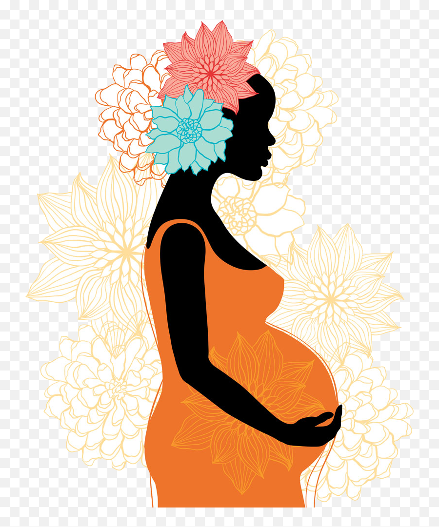 Black Woman Silhouette Png - Pregnancy Silhouette Woman Clip Munich Emoji,Addult Emotions Clipart