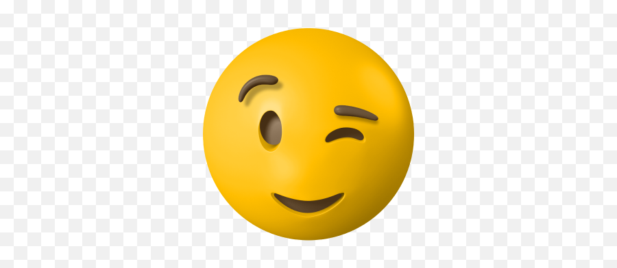 Emoji - Wide Grin,Wink Emoticon With No Background