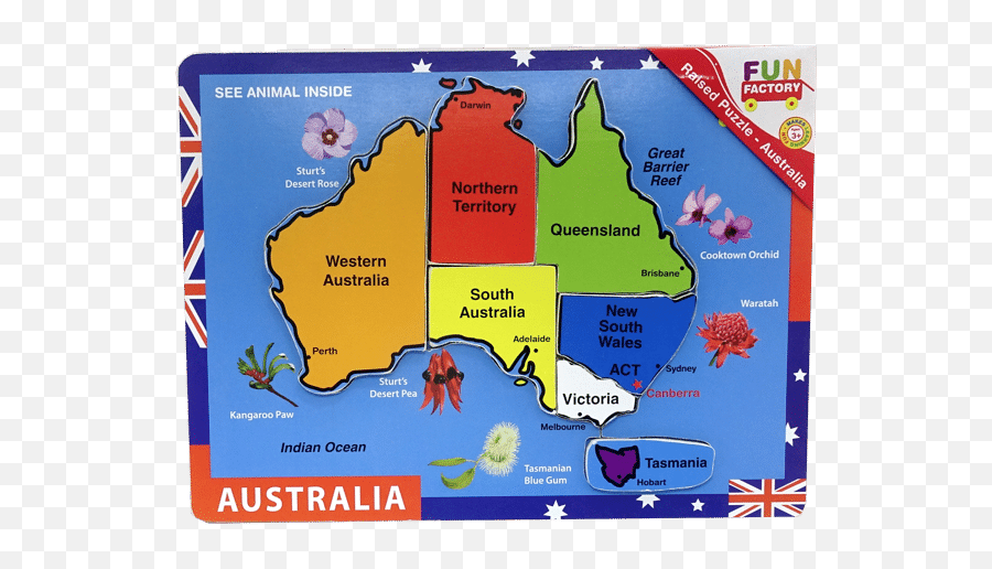 2d 3d Jigsaw Puzzles - Map Colour Of Australia Emoji,World About Emotion Or Feeling Puzzles