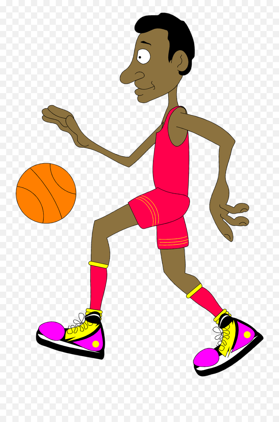 Basketball Player Cartoon Drawing Free - Basketball Player Clipart Gif Emoji,Basketball Emotions Cartoon