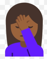 Medium - Smh Black Girl Emoji,Shaking My Head Emoji