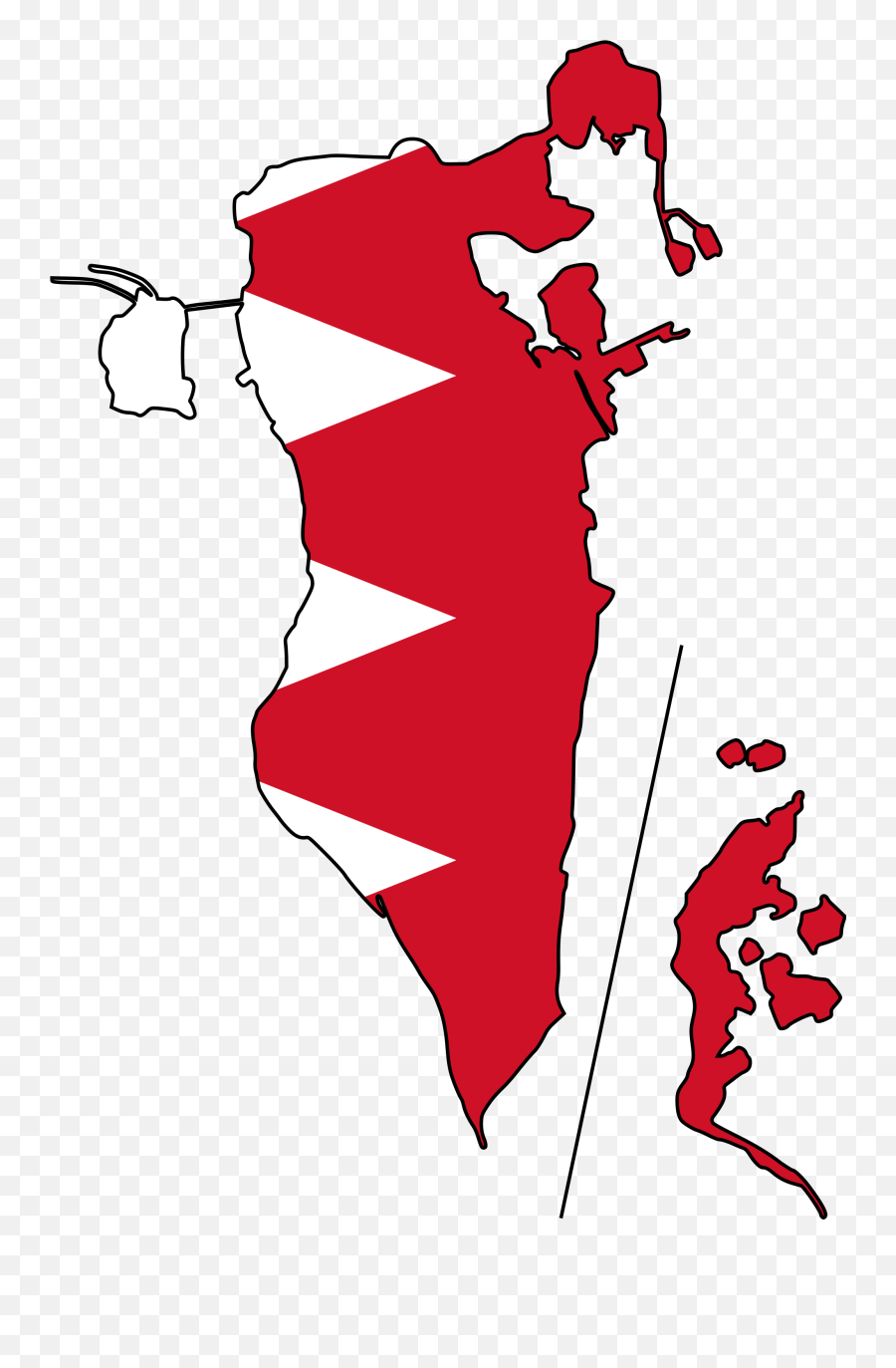 Flag Map Of Bahrain - Map Bahrain Flag Emoji,Tennessee Flag Emoji