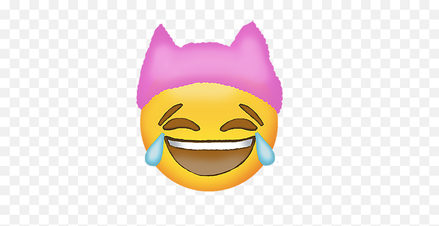 Krista Suhs Pink Hat Emojis - Happy,Evil Eye Emoji