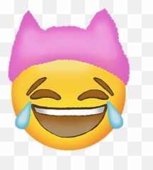 Krista Suhs Pink Hat Emojis - Happy,Evil Eye Emoji