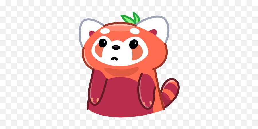 Rrred Panda Animated Telegram Stickers Emoji,Panda Emoji Chibi Png