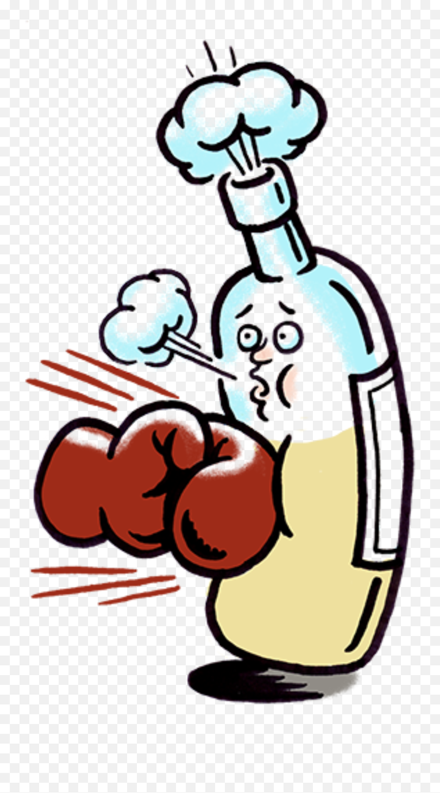 Deflating Leftover Wine Worries - Drawing Emoji,No Worries Emoji