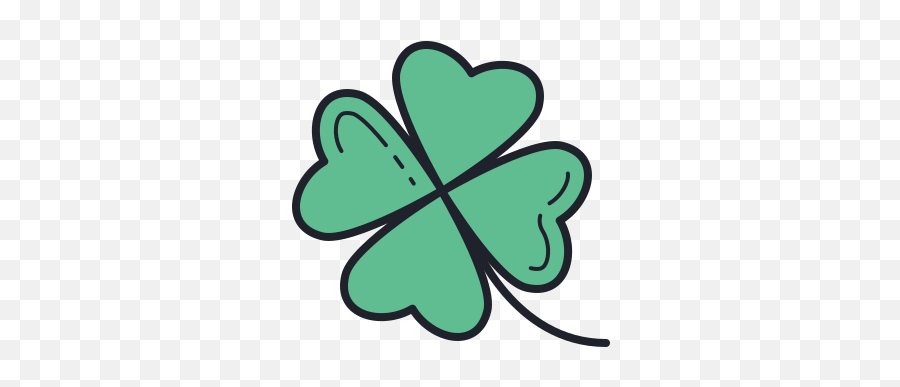 Clover Icon In Color Hand Drawn Style Emoji,Shamrock Emoji Png