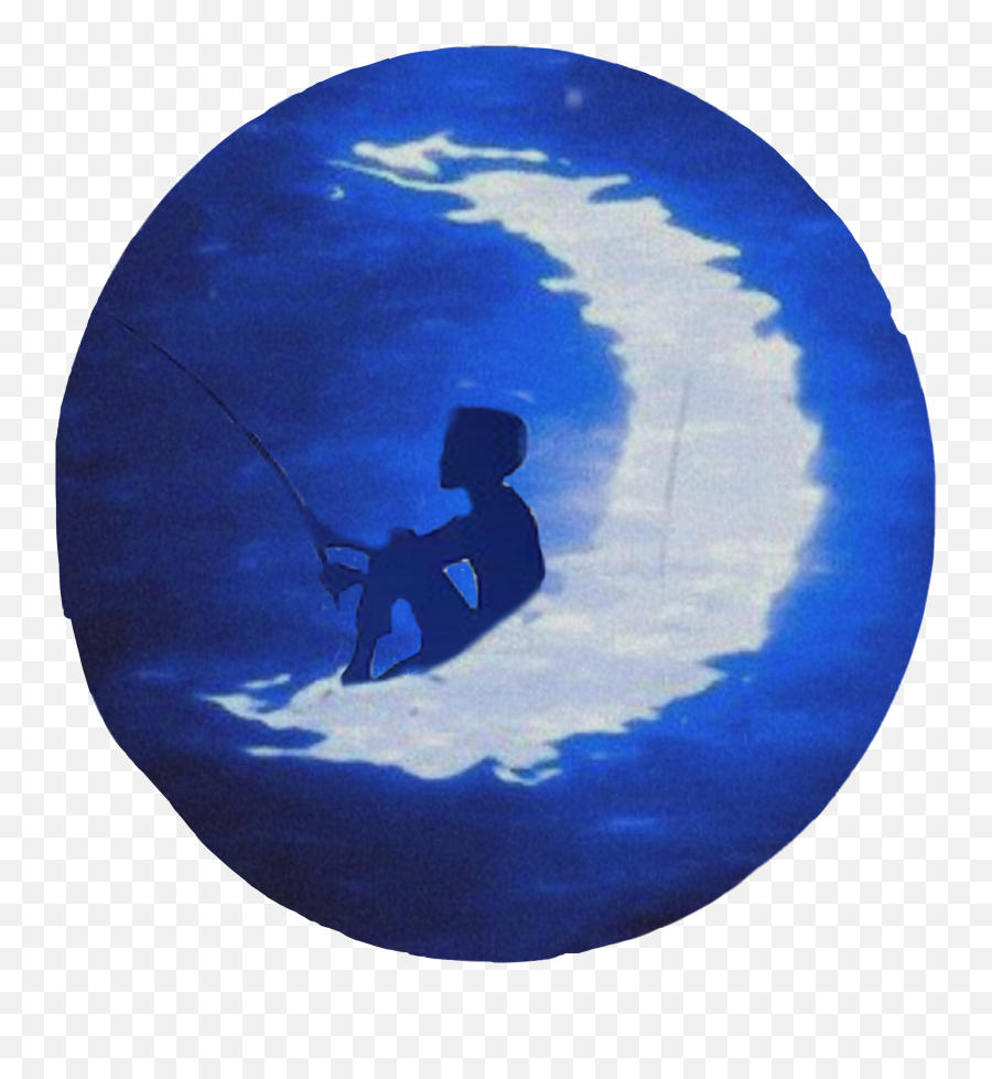 Dreamworks Moon Sticker - Towed Water Sport Emoji,Fishing Moon Emoji