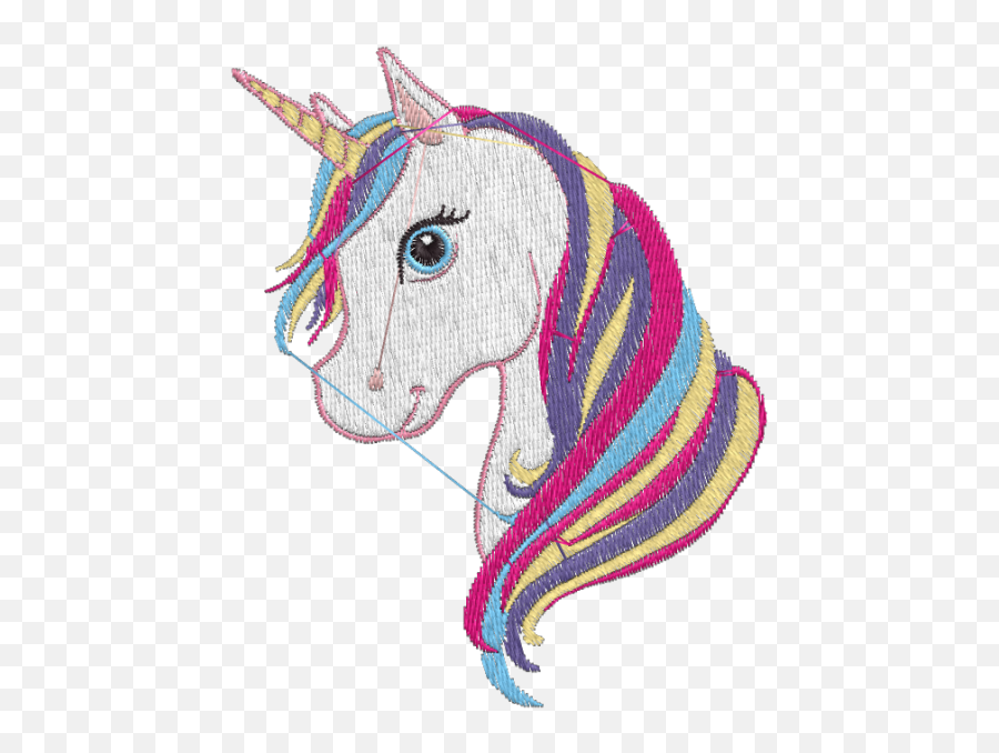 Matriz De Bordado Unicórnio 2 - Imagenes De Unicornio Para Bordar Emoji,Unicornio Emoticon