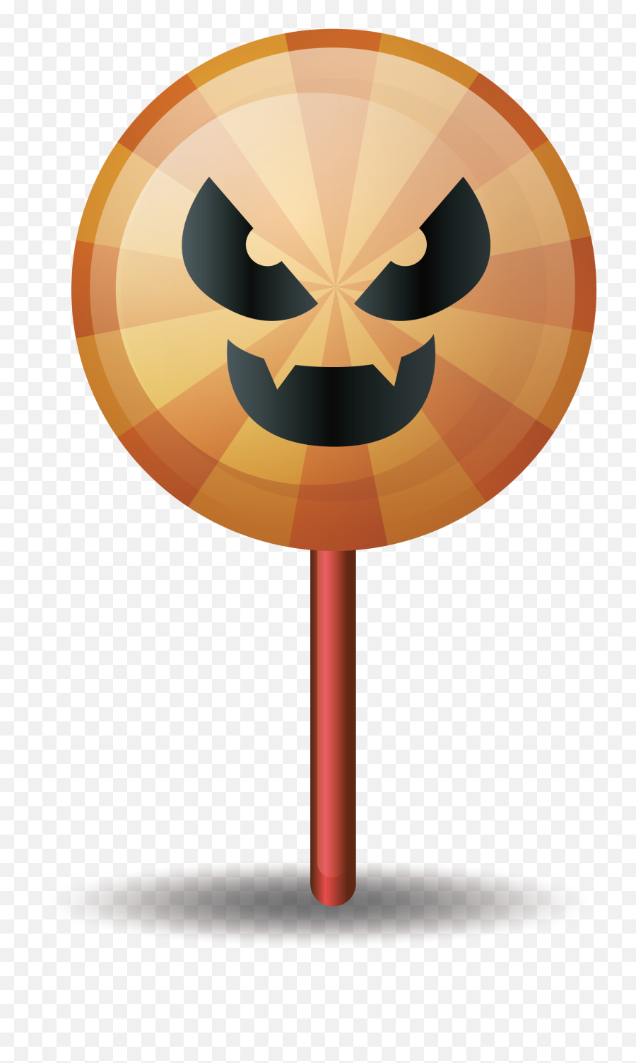 Orange Clipart Lollipop Orange Lollipop Transparent Free - Cartun Lolipop With Face Emoji,Lollipop Lips Emoji Pop