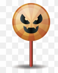 Orange Clipart Lollipop Orange Lollipop Transparent Free - Cartun Lolipop With Face Emoji,Lollipop Lips Emoji Pop