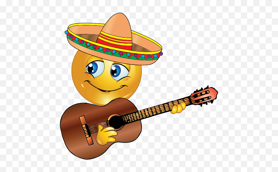 Mexican Smiley Face - Mariachi Emoji,Mexican Emojis