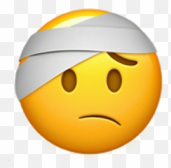 Sticker - Bandage Head Emoji,Painful Emoticon