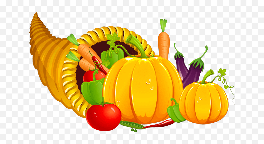 Happy Thanksgiving Clip Art 2021 - Cornucopia Clipart Png Emoji,Black Family Happy Thanksgiving Emojis