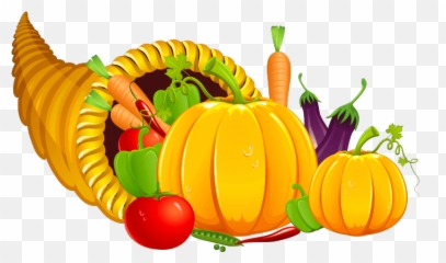 Happy Thanksgiving Clip Art 2021 - Cornucopia Clipart Png Emoji,Black Family Happy Thanksgiving Emojis