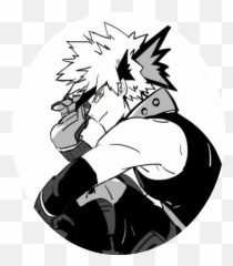 Pin - Bakugou Bnha Manga Png Emoji,No Emotion Anime Male Monochrome