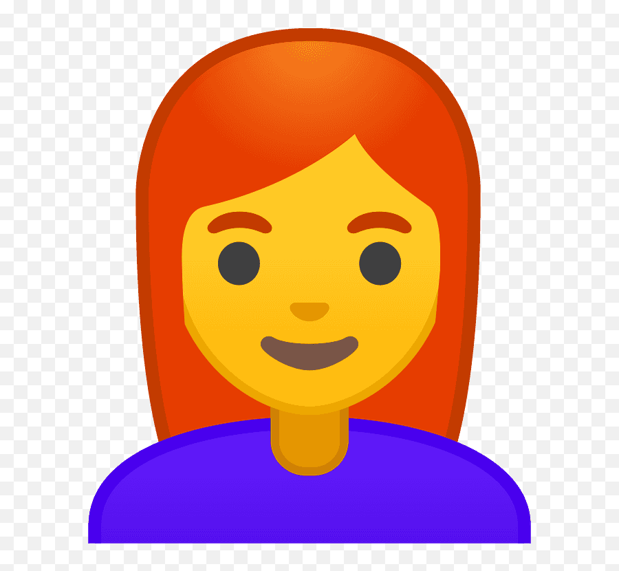 Red Hair Emoji - Red Hair Girl Emoji,Hair Emoji