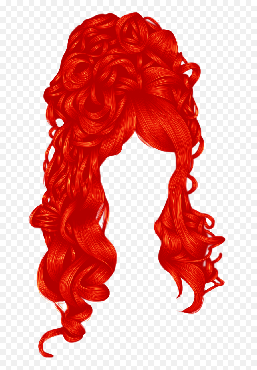 Hair Clipart Transparent Background - Transparent Background Red Wig Clipart Emoji,Red Haired Computer Girl Emojis