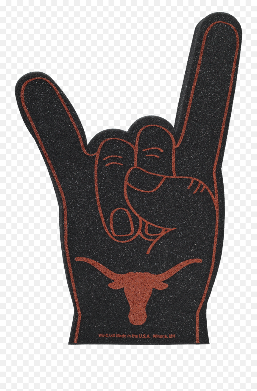 Texas Longhorns Black Hook Em Foam Hand - Sign Language Emoji,Hook'em Horns Text Emoticon
