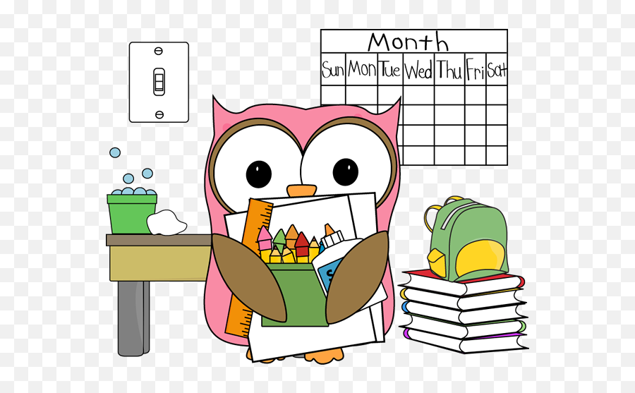 Preschool Classroom Rules Clipart - Classroom School Owl Clipart Emoji,Classroom Jobs Emoji