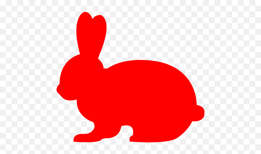 Red Rabbit 2 Icon - Free Red Animal Icons Red Bunny Icon Png Emoji,Bunny Sms Emoticon