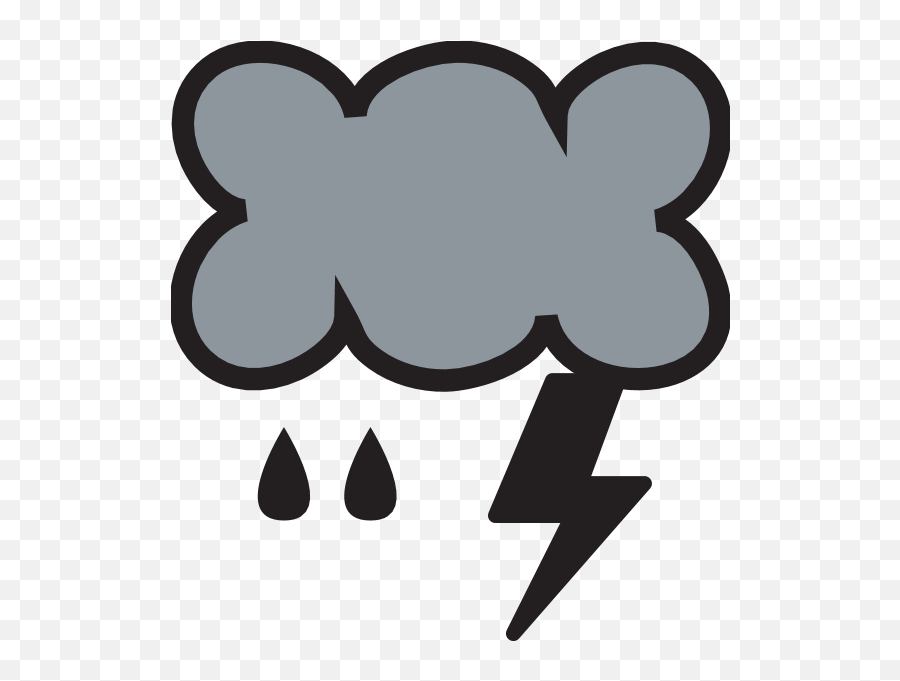 Rain With Lightning Weather Symbol Logo Download - Logo Dot Emoji,Rainy Weather Emoticons
