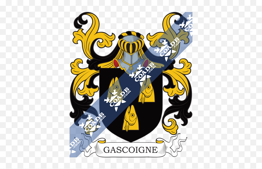 Gascon Family Crest Coat Of Arms And Name History - Dorey Coat Of Arms Emoji,Emoticons Engcivil