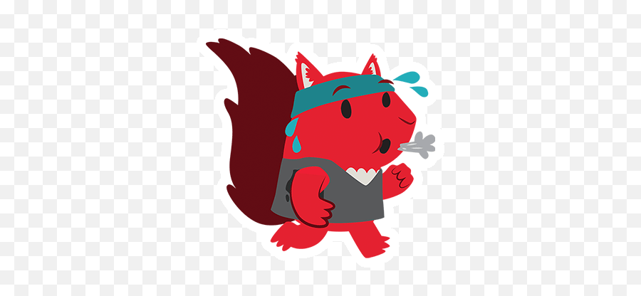 Vodafone Squirrel Stickers On Behance - Fictional Character Emoji,Emoji Stampers