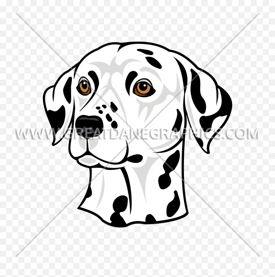 Dalmatian Face Production Ready Artwork For T - Shirt Printing Dalmatian Dog Emoji,Dalmatian Emoticon
