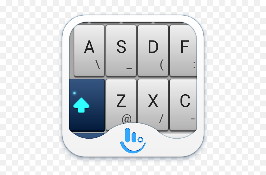Ti V Touchpal Blue Keyboard Theme Android Cute Emoji - Touch Pal Theme,Cute Emoji Keyboard For Android