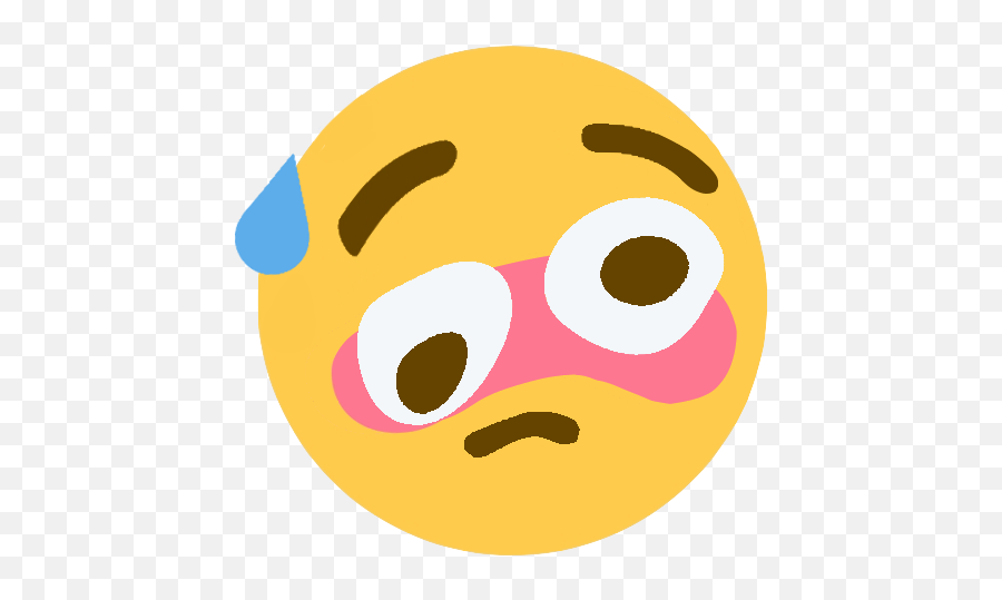 Flushed Emojis - Discord Emoji Happy,Moyai Emoji Meme