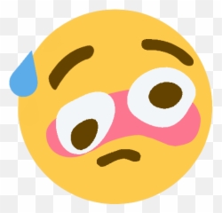 Flushed Emojis - Discord Emoji Happy,Moyai Emoji Meme