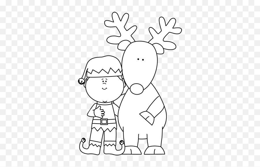 Christmas Elves Clipart Black And White - Clip Art Library Emoji,Black Elf Emoji