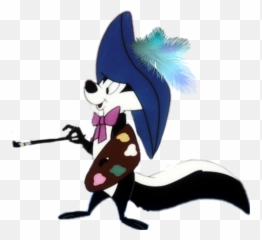 Pepe Stinker Artist Art Sticker - Pepe Le Pew Painter Emoji,Pepe Le Pew Emoji